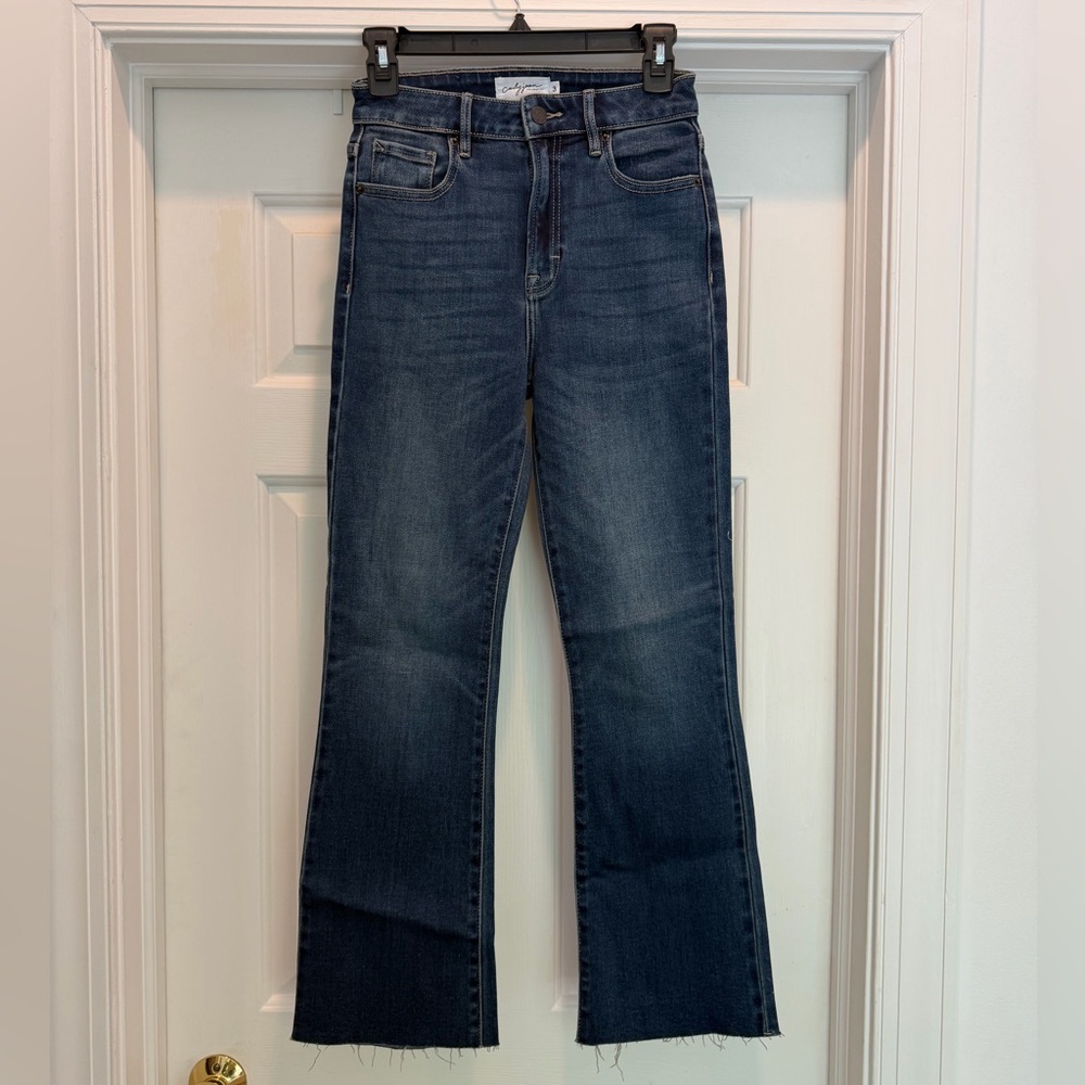 CJLA Kate Jeans Dark Wash Raw Edge